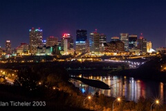 Skyline at Night #1 (Edmonton, Alberta) . . . © 2003 Alan Ticheler. All rights reserved.