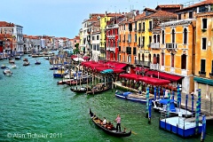 The Grand Canal from Ponte di Rialto   (Venice, Italy) . . . © 2011 Alan Ticheler. All rights reserved.
