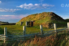Viking Longhouse (L'Anse aux Meadows National Historic Site, Newfoundland) . . . © 2005 Alan Ticheler. All rights reserved.