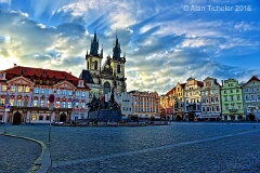 Old Town Square at Sunrise   (Prague, Czech Repuiblic) . . . © 2016 Alan Ticheler. All rights reserved.