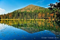 Stanton Mountain Reflected in Johns Lake (Glacier National Park, Montana) . . . © 2014 Alan Ticheler. All rights reserved.